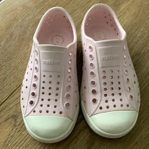 Pink and White Native Shoes
